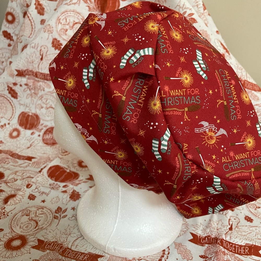 Harry Potter Christmas Scrub Cap Euro style